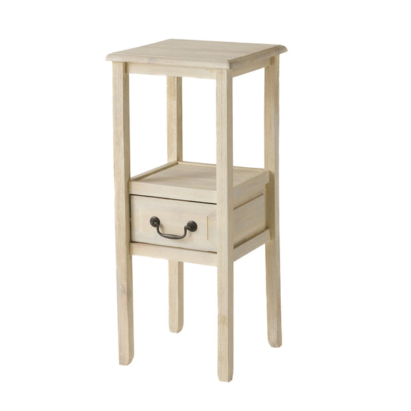 English Elm Christopher Knight Home® - End Table - Elegant Cream-White Solid Rubber Wood Design For Modern & Classic Home Décor Needs N771P269295Y