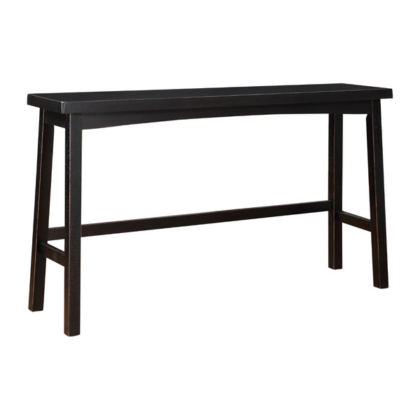 English Elm Transitional 4-Piece Pub Height Dining Set With Black Rub-Through Finish For Cozy Spaces And Style B011P284443-GIGA