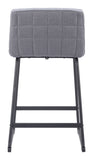 Pago Counter Stool - Set of 2 Gray 110071 Zuo Modern