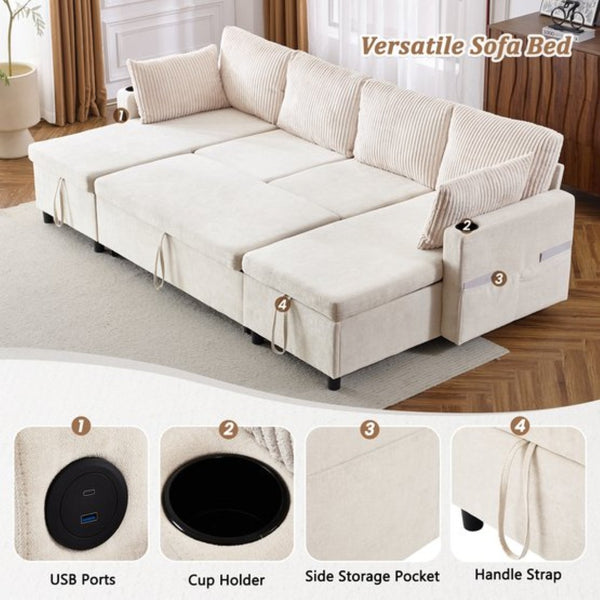 English Elm Swivel Barrel Accent Chair Chenille Tufted Round Club Seat for Living Room Lounge Beige N719S002230A