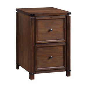 OSP Home Furnishings Baton Rouge File Cabinet Brushed Walnut