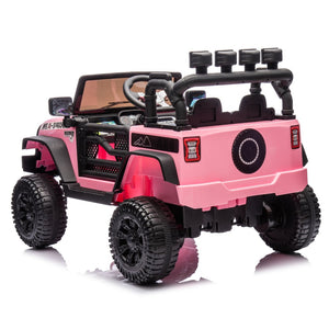 English Elm 24v Kids Electric Ride on Car with Parental Remote Dual Motors and Four Wheel Suspension Pink W1578P208320
