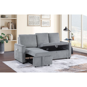 English Elm Corduroy Modern Sofa With Pull-Out Chaise & Hidden Storage - Cozy, Stylish, Perfect For Small Spaces B016P407408