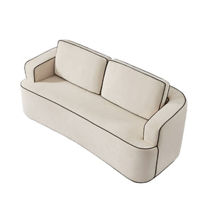 English Elm Integrated Armrest Compact Loveseat Soft Upholstered Two Seat Sofa for Small Spaces W3480P402278