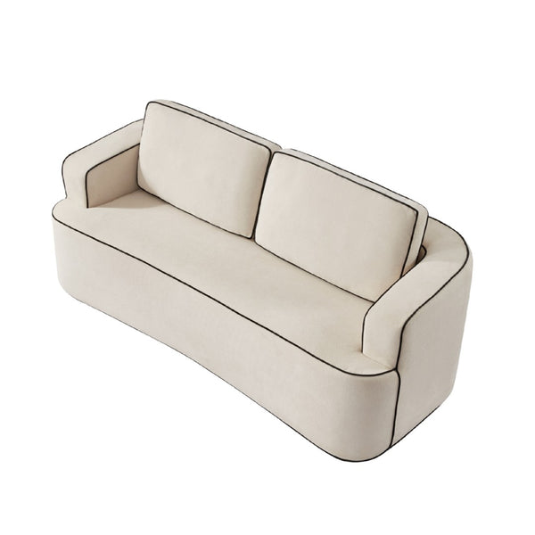 English Elm Integrated Armrest Compact Loveseat Soft Upholstered Two Seat Sofa for Small Spaces W3480P402278