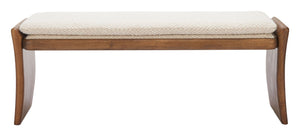 Zuo Modern Lafa Bench Beige - Chic Modern Design, Versatile Home Seating, High-quality Fabric & Wood Construction Beige 100% Polyester,Plywood,Rubberwood 110472-zuo-modern