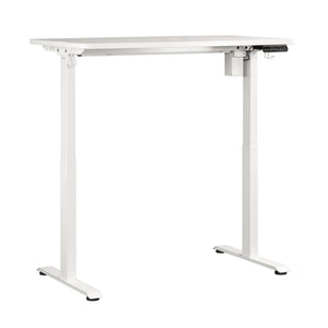 English Elm Sit/Stand Desk - Modern White Finish For Ergonomic Workspace, Usb Charging, Easy Assembly & Stability B356P402648-GIGA