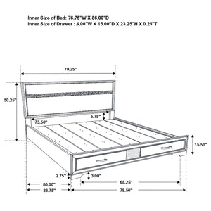 English Elm Corbin 5-Piece California King Bedroom Set With Elegant Rhinestone Pulls And Modern Clean Lines B062S00926