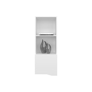 English Elm Wall Engineered Wood Cabinet with Single Door and Two Shelves for Kitchen Storage, Modern Durable Design White 44.09 L x 16.14 W x 2.76 H B097P250867