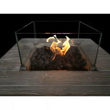 English Elm Fibre Reinforced Concrete Propane Fire Pit Table