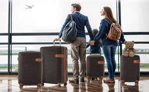 English Elm 4 Piece Abs Hard Shell Luggage Set with Spinner Wheels Tsa Lock and Packing Cubes Coffee PP313145AAZ