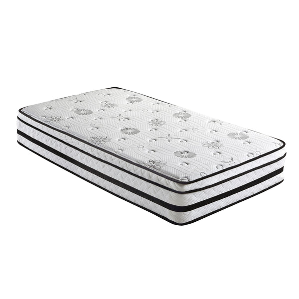 English Elm 12-inch Vela Promo Hybrid Queen Mattress with Breathable Quilted Cover, Green Tea Freshness, Plush Support White 16.5 L x 16.5 W x 43 H B011P213356
