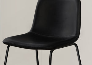 English Elm Office Bar Height Chair with Curved Supportive Back and Cushioned PU Seat on Slim Metal Frame Black 30 L x 23 W x 11 H B2710P219933