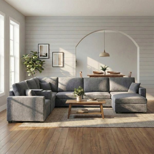 English Elm Swivel Barrel Accent Chair Chenille Tufted Round Club Seat for Living Room Lounge Grey N719S002350E