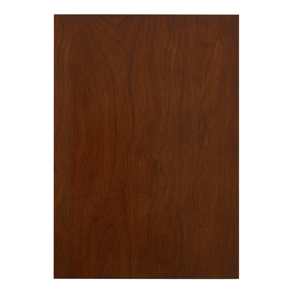 English Elm Curio Lighted Display Cabinet with Mirrored Back, Tempered Glass Shelves, Classic Floor Mount Design Walnut W169392180