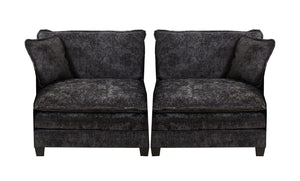 English Elm Cloud Modular Two Seat Sofa Chenille Upholstered Cushioned Couch for Apartment Living Black W1143P378632