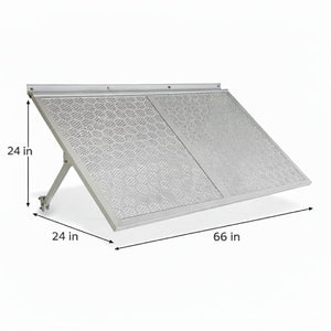 English Elm Haze Aluminum Outdoor Awning White Powder Coat Architectural Entry Door Weather Shield B2755P462229