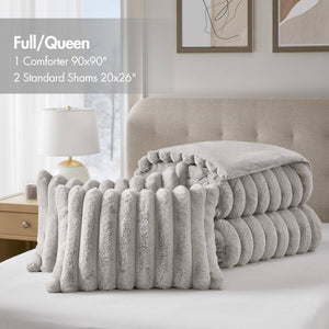 English Elm 3-Piece Queen Coverlet Set Matelassé Elegance with Two Shams — Soft Polyester-Rayon Texture, Durable Comfort Light Gray 21.26 L x 12.99 W x 12.6 H B035P381295