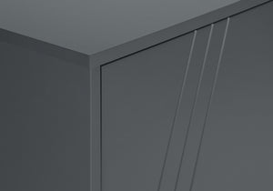 English Elm Tv Stand, 60 Inch Grey Laminate Console For Modern Living Room, Office, With Hidden Cable Management B2710P219109-GIGA