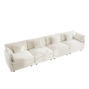 English Elm Free Combination Modular Sectional Sofa Chenille Upholstered 4 Seat Living Room W714S00562