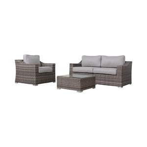 English Elm Fully Assembled Wicker 3-Person Outdoor Seating Set With Cushions - Durable, Stylish Comfort Ready To Use! B120S00036