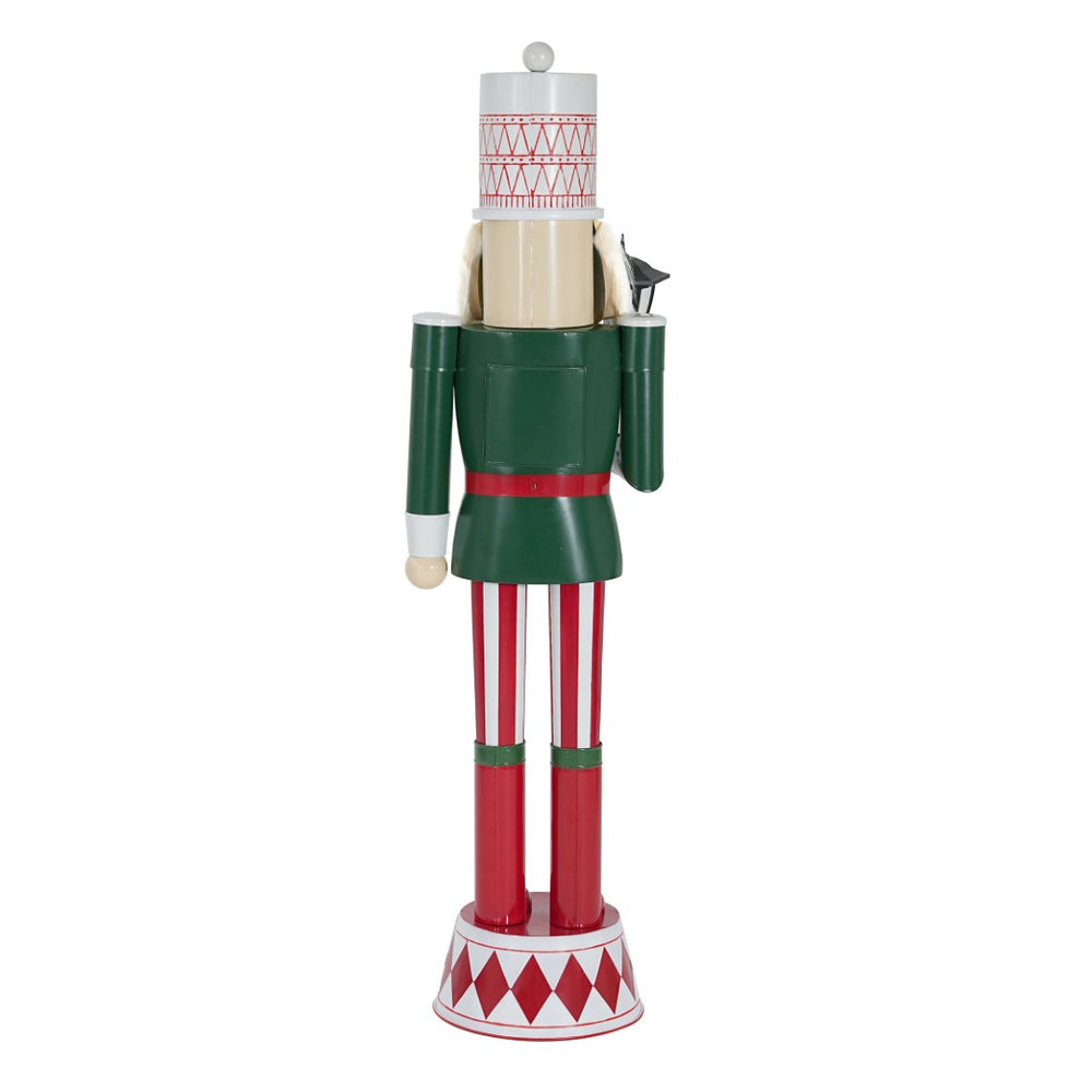 English Elm Classic Cast Iron Nutcracker Soldier Floor Statue Holiday Entryway Decor Piece N769P343973G