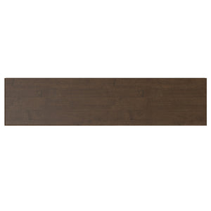 English Elm Draper Mid Century Low Bookcase with Solid Wood Craftsmanship, Tapered Legs & Four Open Shelves for Stylish Storage and Display Walnut Brown B136P238599