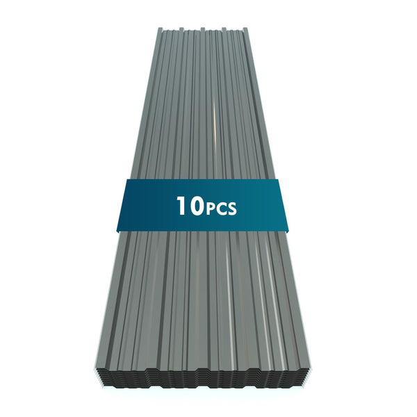 English Elm 10 Corrugated Galvanized Steel Roof Panels Weather Resistant Gazebo Pergola Cover W3213P431216