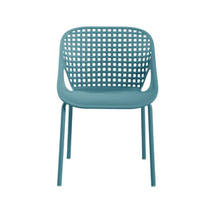 English Elm Eldred Outdoor Stackable Dining Chairs Set of 2 Uv Resistant Patio Seating Sky Blue N776P390454B