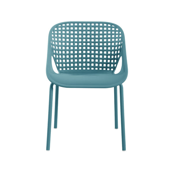English Elm Eldred Outdoor Stackable Dining Chairs Set of 2 Uv Resistant Patio Seating Sky Blue N776P390454B