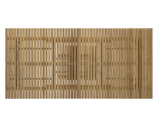 Sunpan Geneve 80" to 104" Extension Dining Table - Elegant Teak Wood & Durable Aluminum for Outdoor Spaces