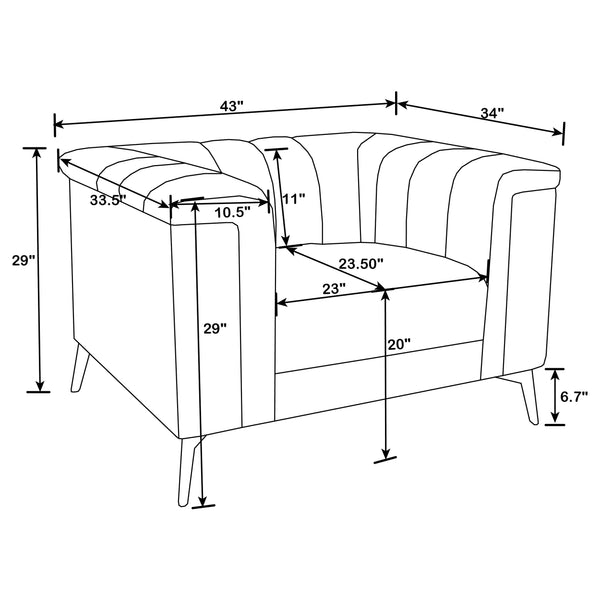 English Elm Darci Navy Blue 3-Piece Tuxedo Arm Living Room Set - Plush Velvet Comfort & Modern Elegance For Your Home B062S01163