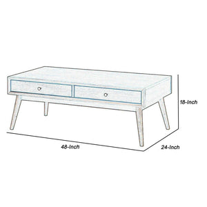 English Elm 2 Drawer Walnut Veneer Coffee Table Splayed Legs Mid-century Modern Living Room B056P416790