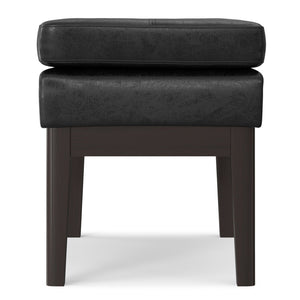 English Elm Carlson Faux Leather Upholstered Bench Solid Pine Frame Vintage Accent Seating B136P436939