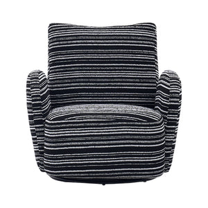 English Elm Modern Boucle 360° Swivel Leisure Chair with High‑Resilience Sponge, Supportive Curve, 550lb Capacity Black W395P355515