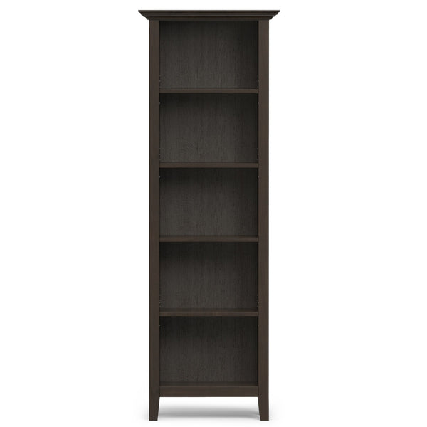 English Elm Amherst 24-Inch Solid Wood Bookcase: Stylish Hickory Brown Storage With Adjustable Shelves & More! B136P238601