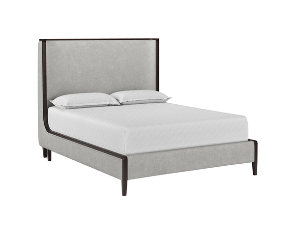 Sunpan Colette Upholstered Bed: Modern Design with Solid Birch Wood Frame for a Calming Bedroom Oasis Queen