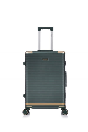 English Elm Luggage Set 3 Piece Polycarbonate Aluminum Frame Hard Shell Travel Suitcases with Lock Green T3292P361539