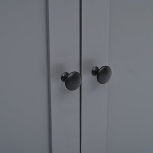 English Elm Topmax Freestanding Pantry Cabinet Gray Mdf with Drawers Door Shelves SP000046AAE