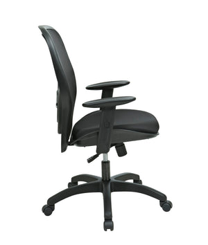 OSP Home Furnishings Deluxe Ergonomic Mesh Office Chair with Lumbar Support and Adjustable Arms for All Day Use EM42327N-231