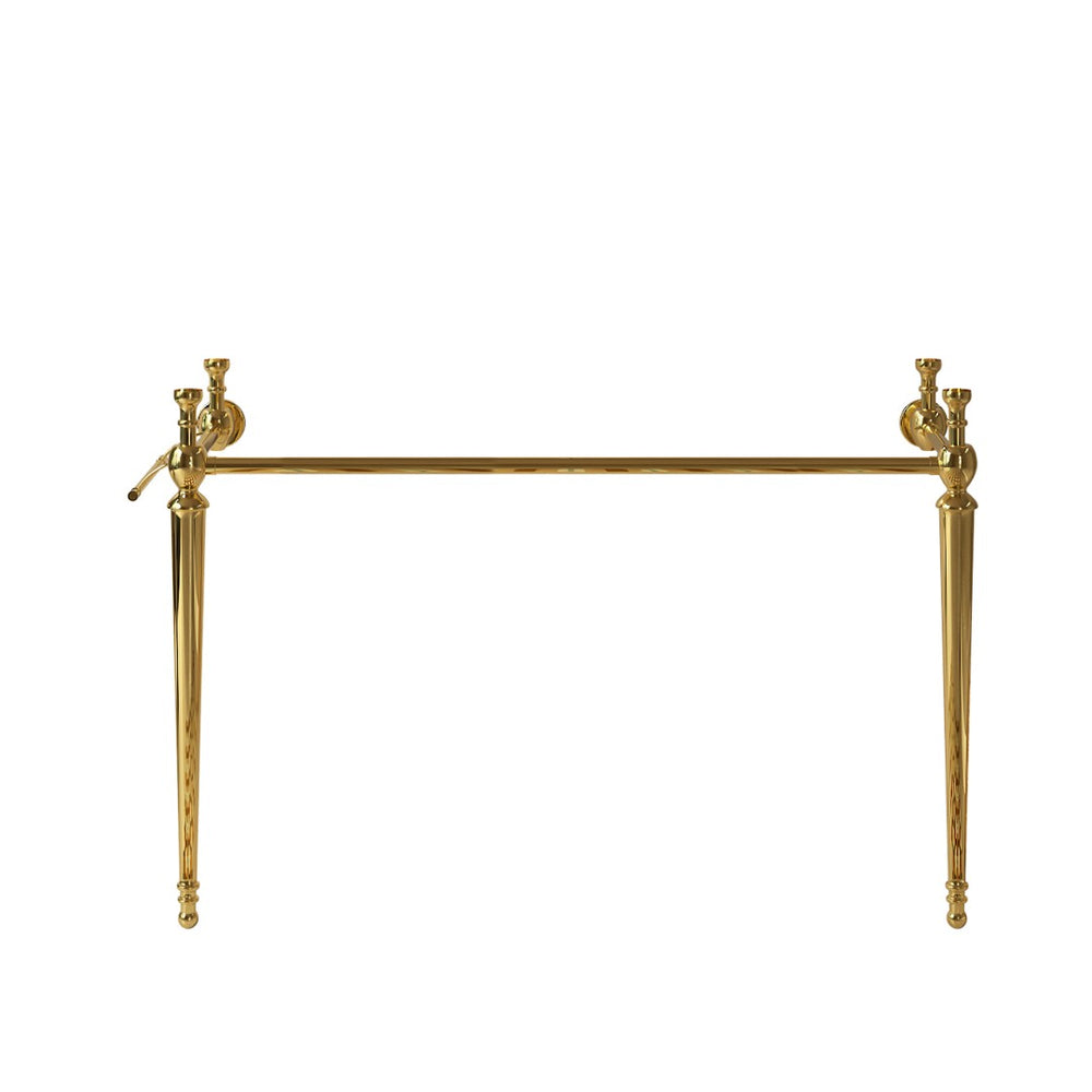English Elm Vici 48 Inch Bathroom Vanity with Iron Legs and Gold Hardware Industrial Retro Style W2615P370908