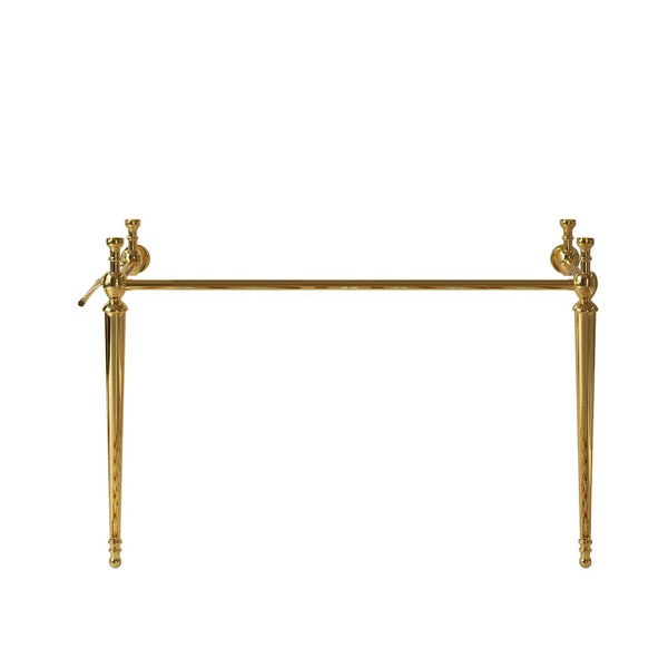 English Elm Vici 48 Inch Bathroom Vanity with Iron Legs and Gold Hardware Industrial Retro Style W2615P370908