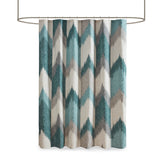 INK+IVY Alpine Modern/Contemporary Cotton Printed Shower Curtain II70-779 Aqua