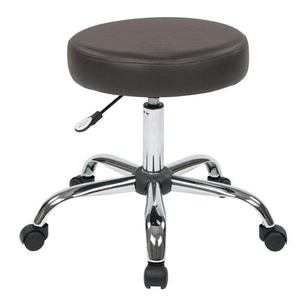 OSP Home Furnishings Pneumatic Saddle Stool Ergonomic Height Adjustable Seat for Drafting Lab Studio Work Dillon Graphite ST428V-R111