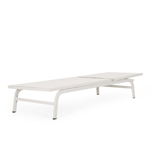 English Elm Christopher Knight Home® - FINN Chaise Lounge Set for Outdoor Patio – Aluminum Frame, Breathable Nylon Mesh, Handcrafted Comfort White 71041.00WHI