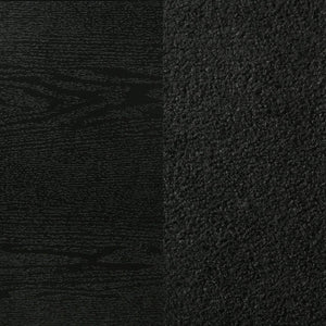 English Elm Annie Glam Full Panel Bed with Padded Black Upholstery and Glitter Accent Trim B062S01600