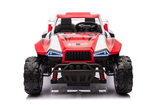 English Elm 24v Two Seater Kids Utv 800w 4x4 Off Road Ride on with Full Suspension Remote White+Red W1620P328746
