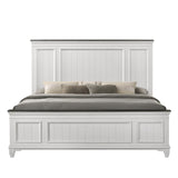 English Elm Clelane Wood Bedroom Set With Shiplap Panel King Bed, Dresser, Mirror, and Two Nightstands