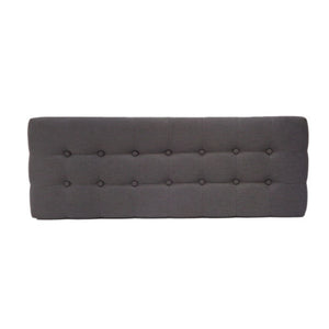 English Elm Mid-century Button Tufted Ottoman with Walnut Tapered Legs for Living Room Bedroom Grey N778P440482G