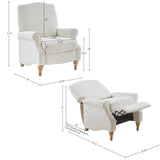 Madison Park Athena Transitional Push Back Recliner MP103-0908 Ivory